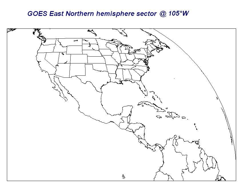 Depiction of GOES-East Imager Northern Hemisphere Scan Sector