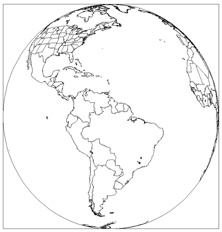 Depiction of Full Disk Imager Full Disk Scan Sector (GOES-South America Footprint)