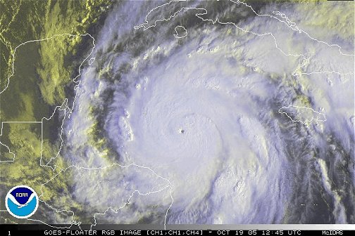 Hurricane Wilma, 12:45Z October 19, 2005