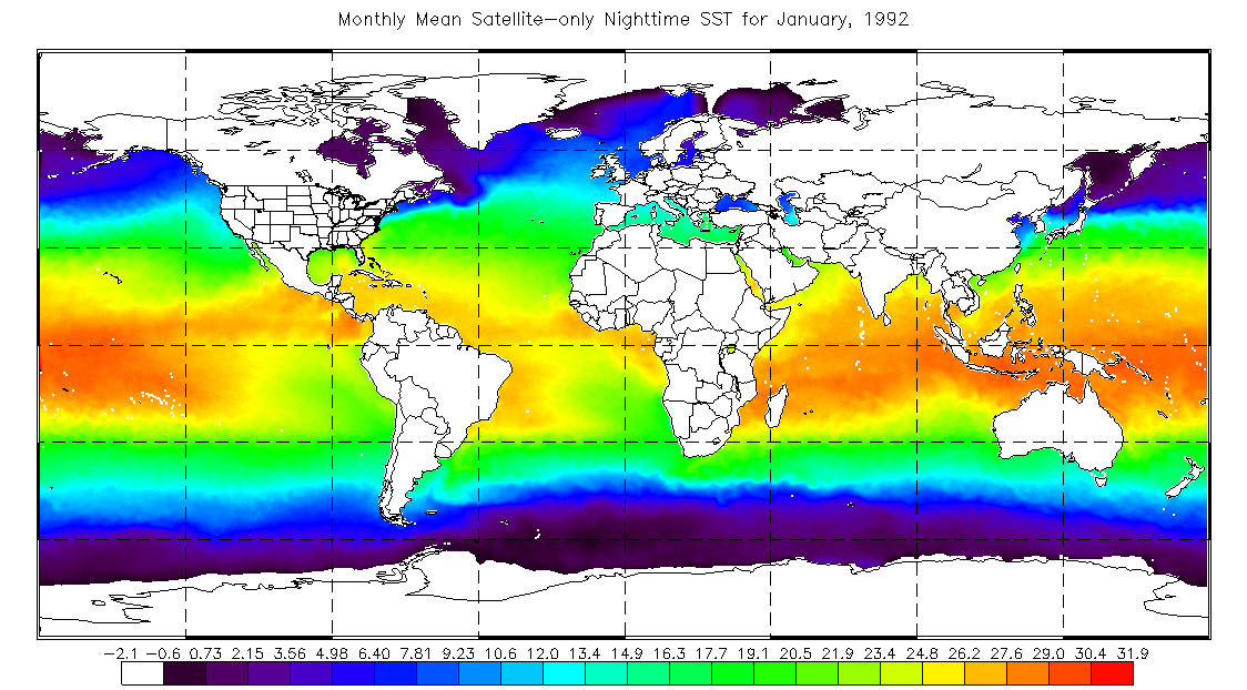 Monthly Mean SST Charts (1984-1998) - Office of Satellite ...