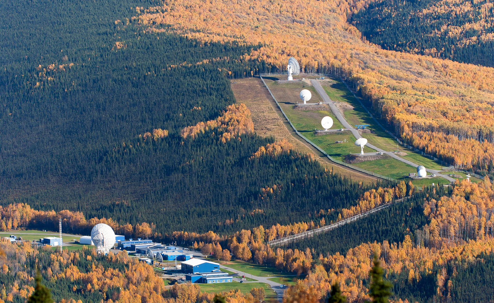 FCDAS aerial image of station showing buildings and antennas