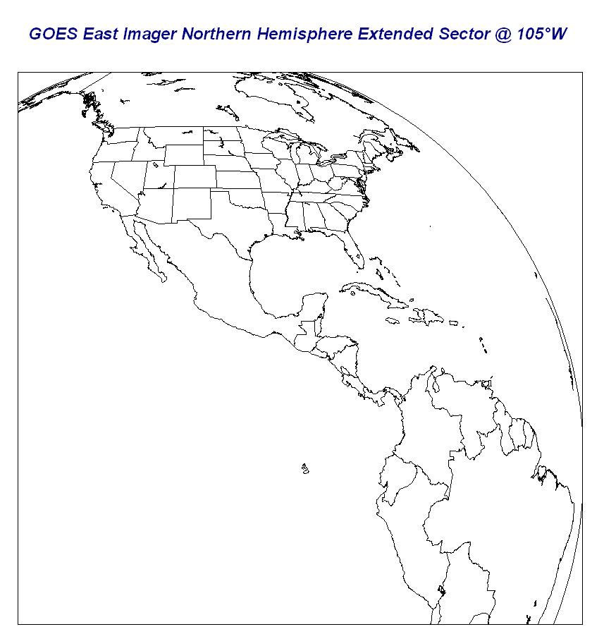 Depiction of GOES-East Imager Northern Hemisphere Extended Scan Sector