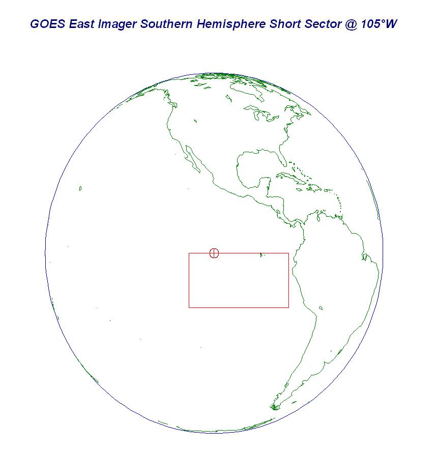 Depiction of GOES-East Imager Southern Hemisphere Small Scan Sector