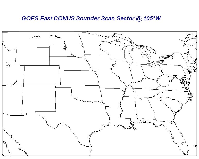 Depiction of GOES-East Sounder CONUS Scan Sector