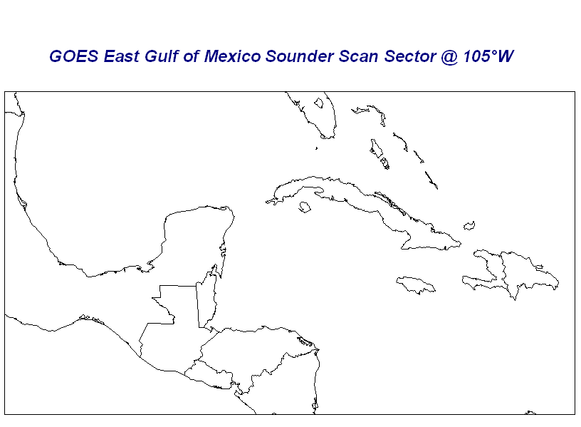Depiction of GOES-East Sounder Gulf of Mexico Scan Sector