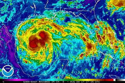 Harvey becomes a Hurricane, August 24, 2017