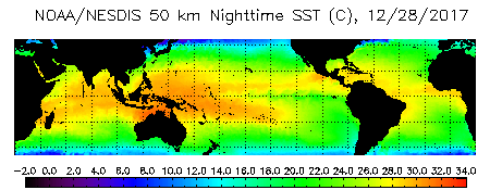 clickable global map of SSTs from 12/28/2017