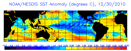 global map of SST anomalies