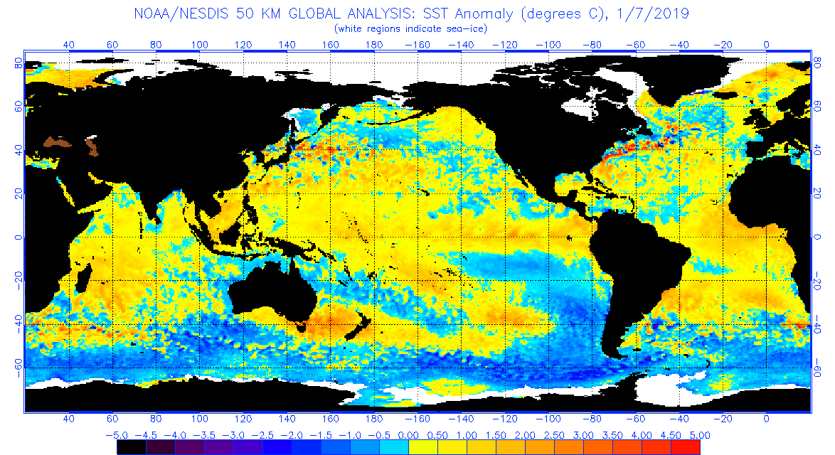 Pacific Ocean Water Temperature Chart