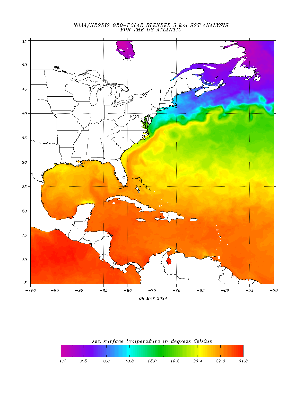 Atlantic Ocean Temperatures