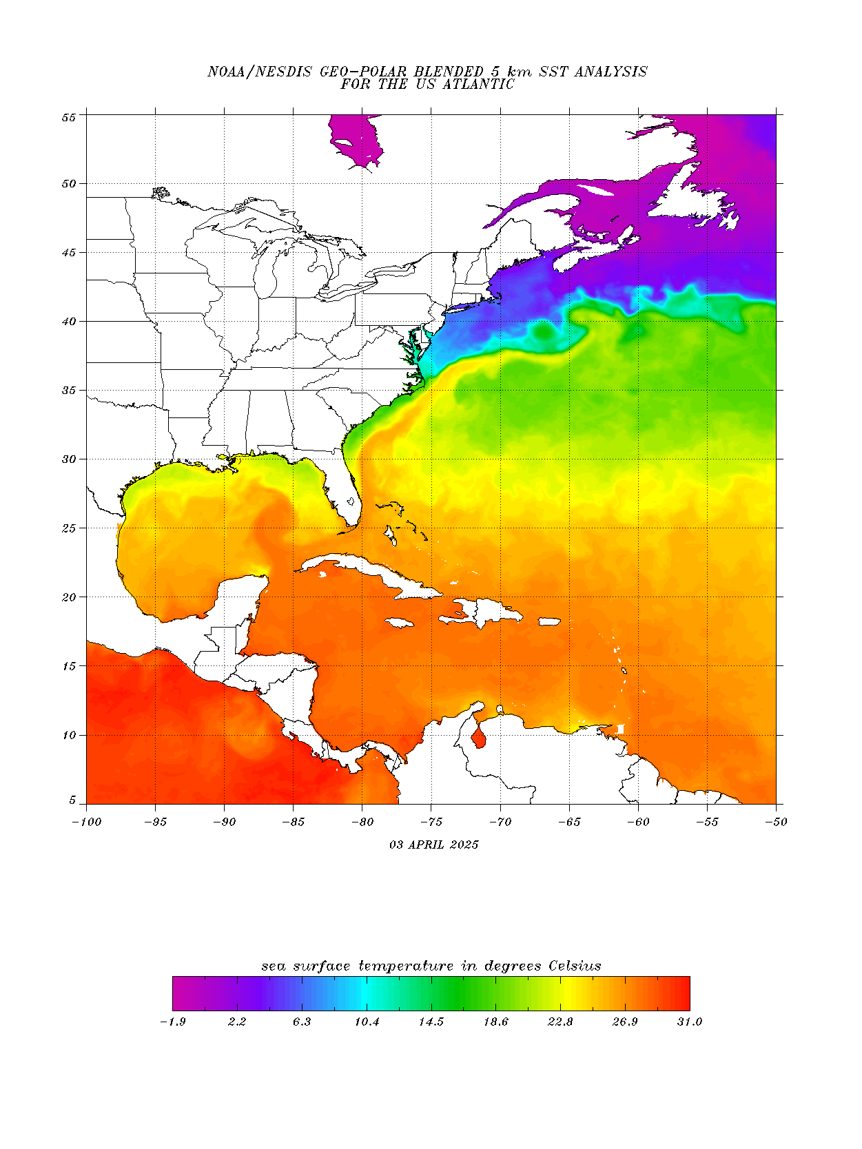 Atlantic Ocean Temperatures